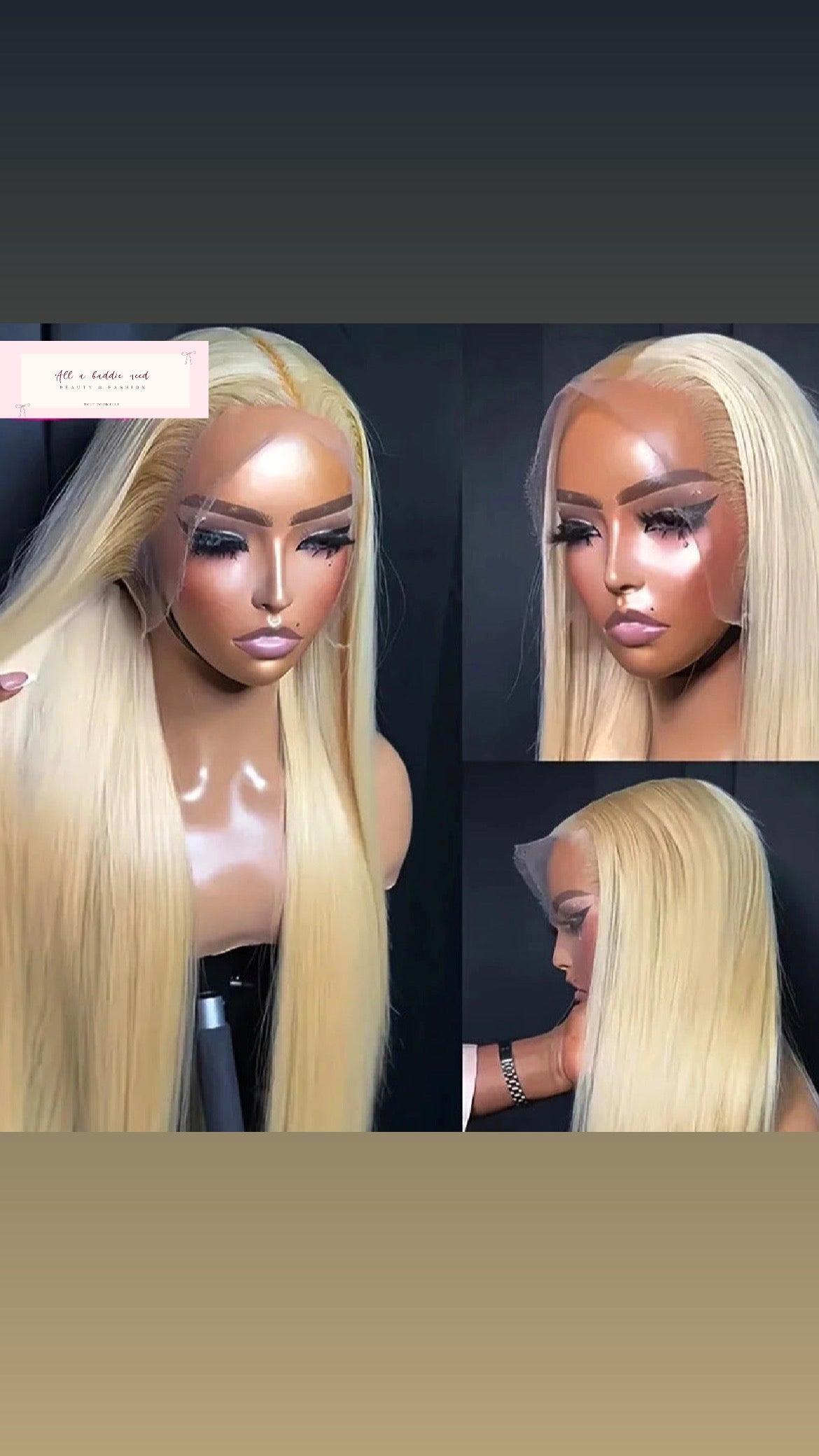 Perruque Blonde Lace Front Wig cheveux humain brésilien ( longueur 55 cm )