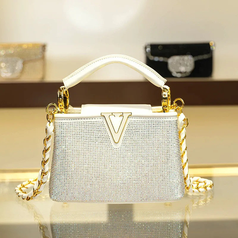 V Bag Strass