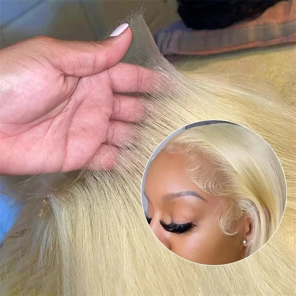 Perruque Blonde Lace Front Wig cheveux humain brésilien ( longueur 55 cm )