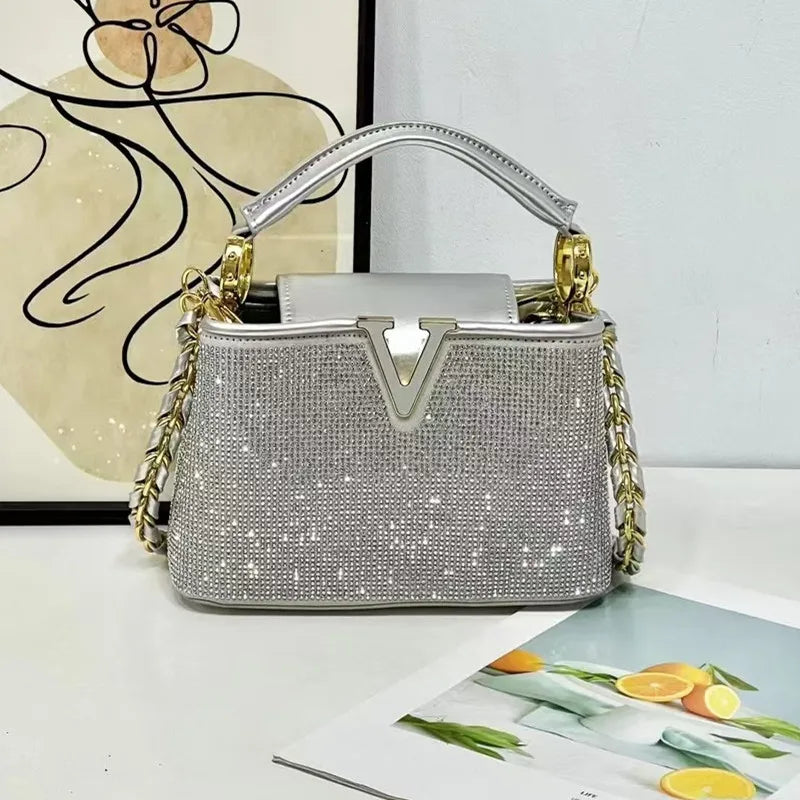 V Bag Strass