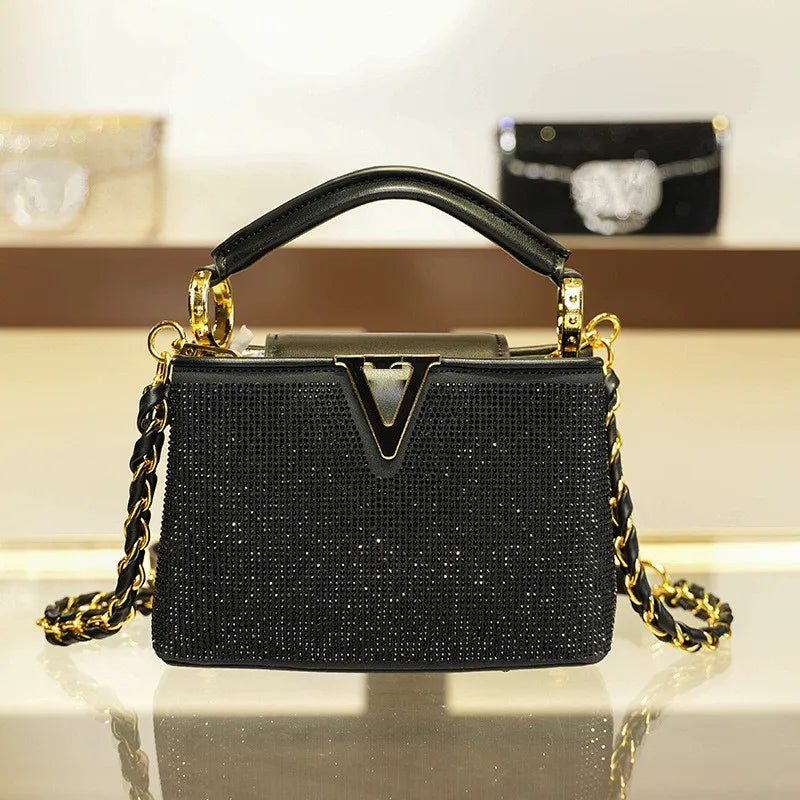 V Bag Strass