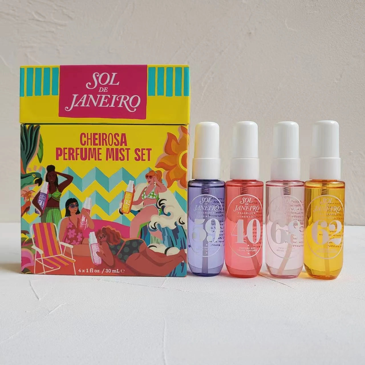 Coffret de 4 brûmes Sol de Janeiro 68, 62, 40 et 59.